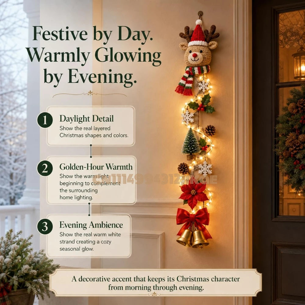 MerryCascade™ Door Hanger — Glowing Christmas Cheer